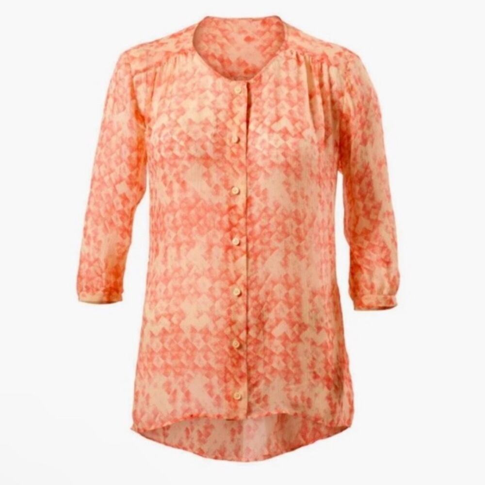 CAbi Emerson Silk Crepe Top Size XS